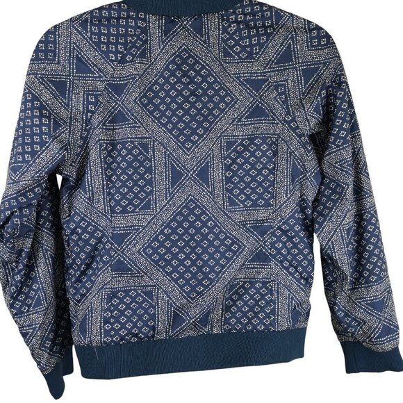 The North Face Blue & White Bandana Print Jacket‎ Size Big Girls M (10/12) - Picture 3 of 10
